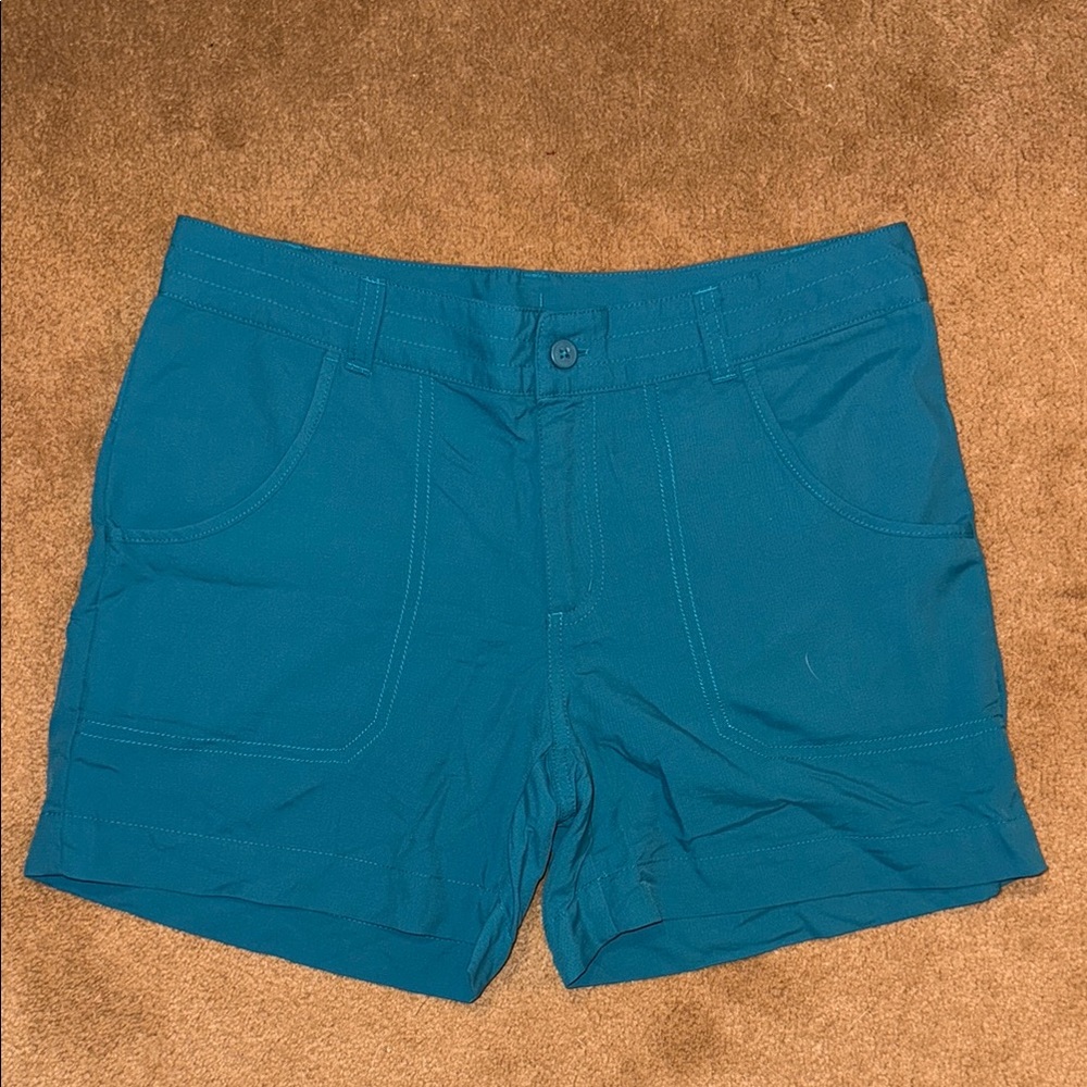 Columbia Teal Athletic Shorts Mid-Thigh Length